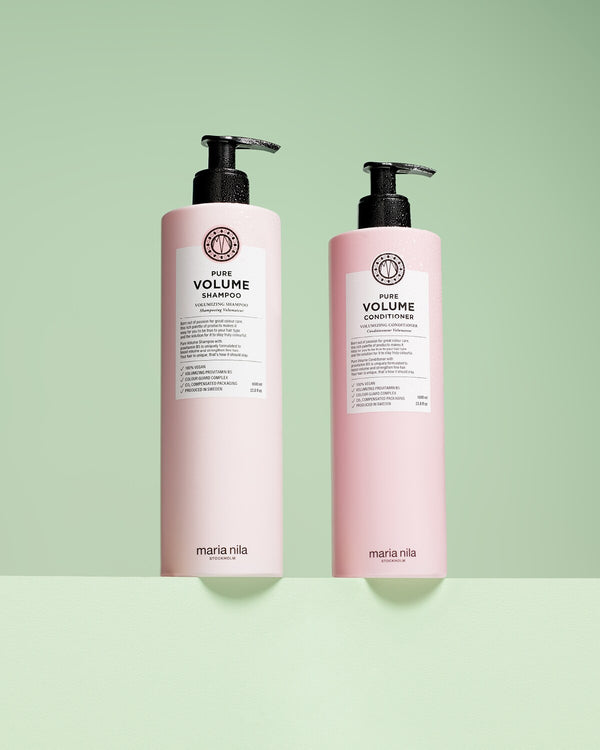 Maria Nila Pure Volume Shampoo and Conditioner for fore volume in the hair