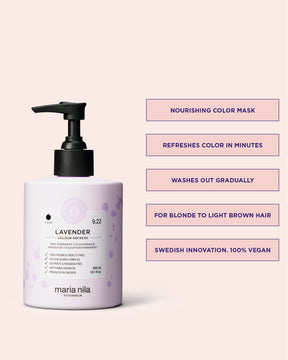 Colour Refresh Lavender is a color hair mask that enhances the color in blonde to light brown hair