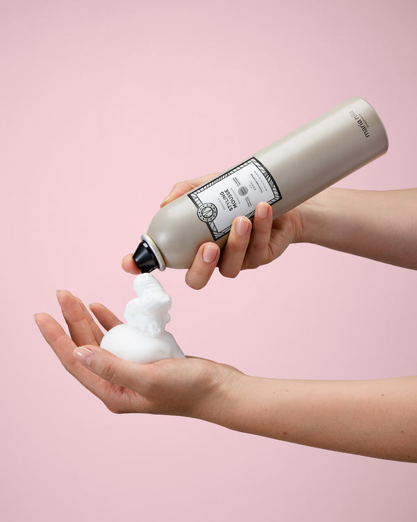 Styling Mousse bottle and foam