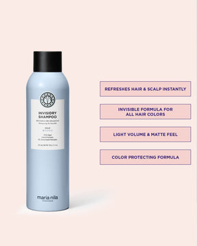 Invisidry Shampoo for refreshed, clean hair with no white product residue